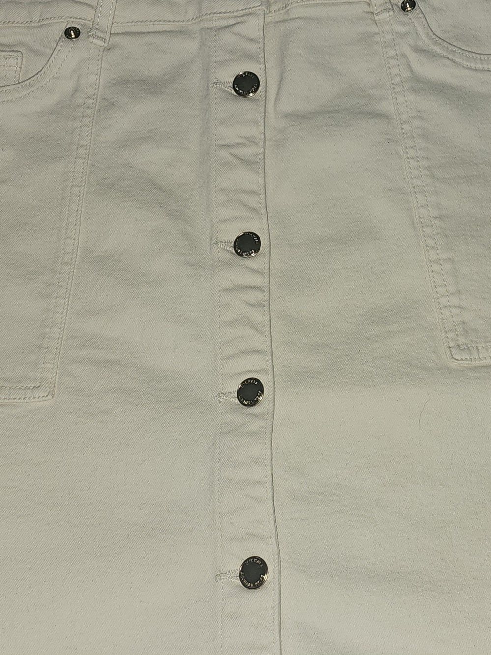 Michael Kors Womens Cream Button-Front Casual Skirt Sz 14